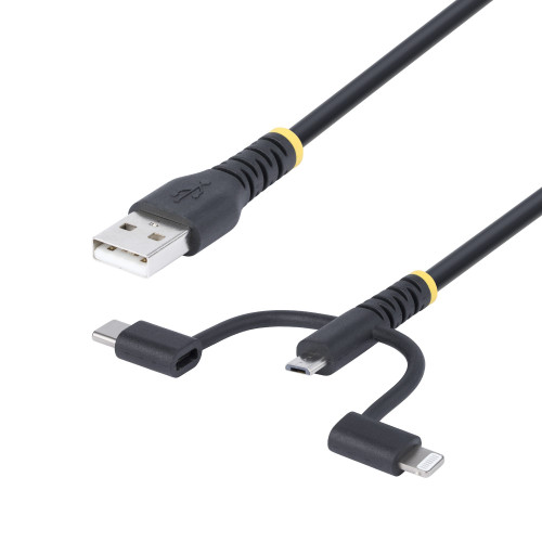 StarTech.com RLTCUB1MBK USB cable USB 2.0 39.4" (1 m) USB A Micro-USB B 0.48 Gbit/s Black