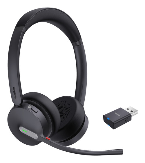Yealink WH64 Hybrid Dual Teams Headset Wireless Head-band Office/Call center Micro-USB Bluetooth Black - 1208685