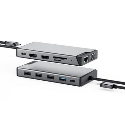 ALOGIC DUCDDV3V2 laptop dock/port replicator Wired USB 3.2 Gen 1 (3.1 Gen 1) Type-A + Type-C Gray