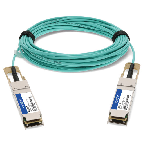 AddOn Networks R0Z28A-AO InfiniBand/fibre optic cable 590.6" (15 m) QSFP28 AOC Aqua color