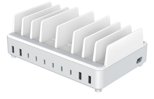 4XEM 4X10PORTUSBACCS mobile device charger Laptop, Smartphone, Tablet White AC Fast charging Indoor