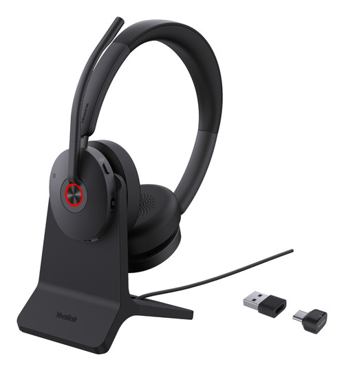 Yealink BH74 + Stand Teams USB-C/A Headset Wireless Head-band Office/Call center USB Type-C / USB Type-A Bluetooth Charging stand Black - 1208682