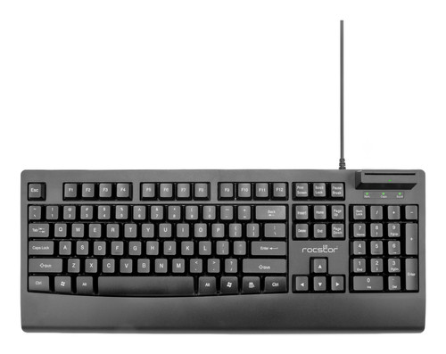 Rocstor KS18 Security USB keyboard Universal QWERTY Black - Y10P038-B1