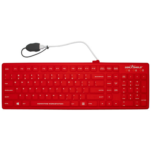 Seal Shield Seal Silk Pro keyboard Industrial USB QWERTY US English Red - SRK104
