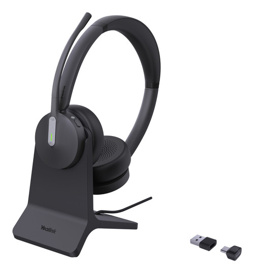 Yealink BH70 Dual with Stand Teams Headset Wireless Head-band Office/Call center USB Type-A Bluetooth Charging stand Black - 1208701
