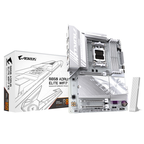 GIGABYTE B850 AORUS ELITE WIFI7 ICE AMD B850 Socket AM5 ATX - B850AORUSELITEWIFI7I