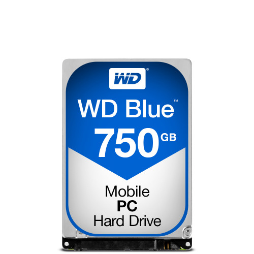 Western Digital Blue PC Mobile internal hard drive 750 GB 5400 RPM 8 MB 2.5" Serial ATA III - WD7500BPVX