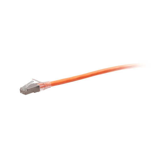 C2G 15ft (4.6m) TAA-Compliant F-Series Cat6a Snagless Shielded (STP) Network Cable - Orange - C2G43930