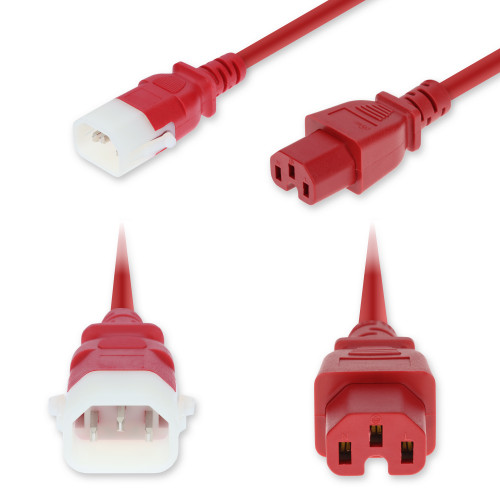 AddOn Networks ADD-C142C15PH14G5FRD power cable Red 59.1" (1.5 m) IEC C14 IEC C15