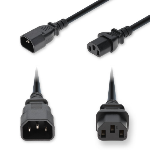 AddOn Networks ADD-C142C13C18G10FBK power cable Black 120.1" (3.05 m) IEC C14 IEC C13