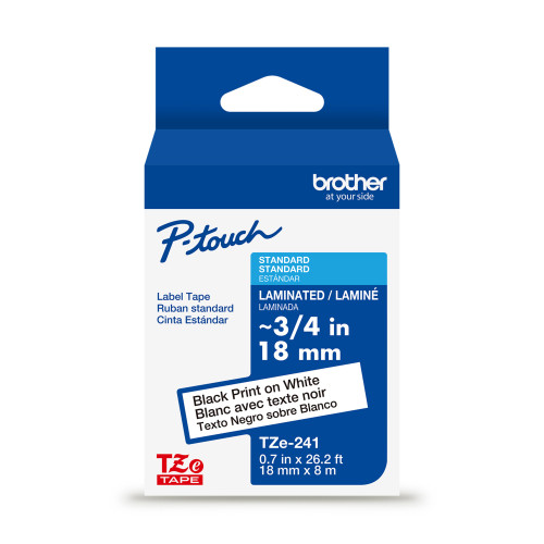Brother TZe-241G label-making tape Black on white - TZE241G