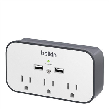 BSV300TTCW , Belkin BSV300TTCW surge protector Black, White 3 AC outlet(s)
