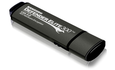 KDFE300-32G , iStorage Kanguru Defender Elite300, 32GB USB flash drive USB Type-A 3.2 Gen 1 (3.1 Gen 1) Black, Gray - KDFE300-32G