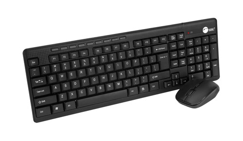 JK-WR0T12-S1 , Siig JK-WR0T12-S1 keyboard Mouse included Home RF Wireless QWERTY Black