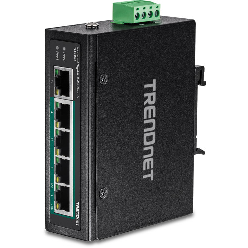 TI-PG50 , Trendnet TI-PG50 network switch Unmanaged Gigabit Ethernet (10/100/1000) Power over Ethernet (PoE) Black