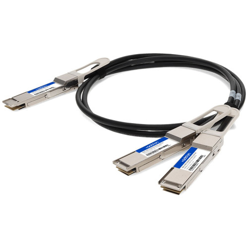 QDD2QS28400CU2-5M-AO , AddOn Networks QDD2QS28400CU2-5M-AO InfiniBand/fibre optic cable 98.4" (2.5 m) QSFP-DD 2x QSFP28 Black