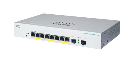CBS220-8FP-E-2G-NA , Cisco CBS220-8FP-E-2G Managed L2 Gigabit Ethernet (10/100/1000) Power over Ethernet (PoE) White