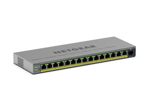 NETGEAR GS116EP Managed L2/L3 Gigabit Ethernet (10/100/1000) Power over Ethernet (PoE) Gray - GS116EP-100NAS , GS116EP-100NAS