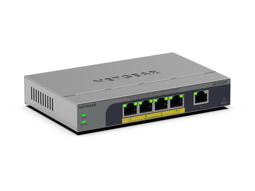 NETGEAR GS105EPP Unmanaged Gigabit Ethernet (10/100/1000) Power over Ethernet (PoE) Desktop/Wall-Mounting Gray - GS105EPP-100NAS , GS105EPP-100NAS