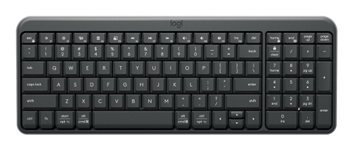 Logitech K250 Compact Bluetooth keyboard Universal RF Wireless + Bluetooth QWERTY US English Graphite - 920-013442 , 920-013442