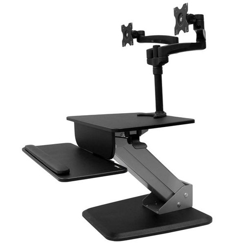 StarTech.com BNDSTSDUAL multimedia cart/stand Black Flat panel Multimedia stand , BNDSTSDUAL