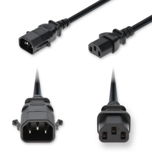 AddOn Networks ADD-C142C13PC14G4FBK power cable Black 47.2" (1.2 m) IEC C14 IEC C13 , ADD-C142C13PC14G4FBK