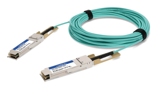 AddOn Networks ADD-Q28CIQ28DE-O5M InfiniBand/fibre optic cable 196.9" (5 m) QSFP28 AOC Aqua color, Stainless steel , ADD-Q28CIQ28DE-O5M
