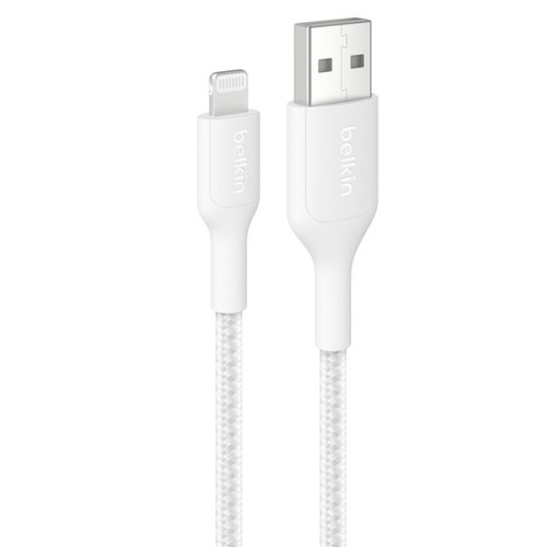 Belkin CAA020FQ1MWH lightning cable 39.4" (1 m) White , CAA020FQ1MWH