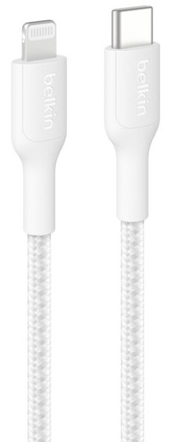 Belkin CAA022FQ2MWH lightning cable 78.7" (2 m) White , CAA022fq2MWH