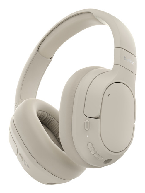 Belkin SoundForm Isolate Headset Wired & Wireless Head-band Calls/Music USB Type-C Bluetooth Sand - AUD008FQSA , AUD008FQSA