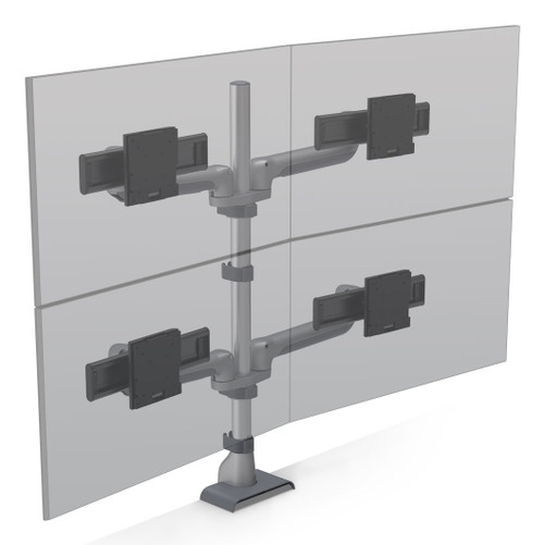 HAT Design Works E5 Two Over Two Static Pole 27" Desk White - E5G-P22S-WHT , E5G-P22S-WHT