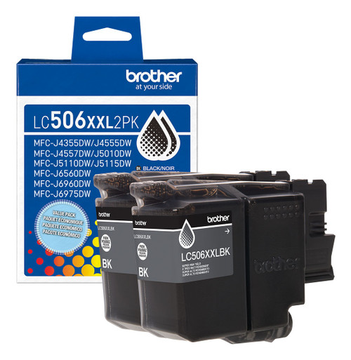 Brother LC506XXL2PKS ink cartridge 2 pc(s) Original Extra (Super) High Yield Black , LC506XXL2PKS