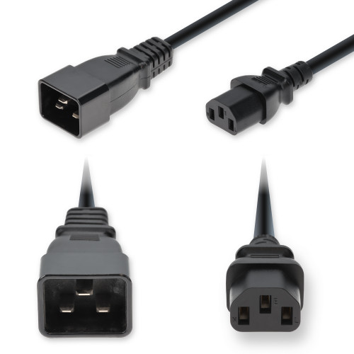 AddOn Networks ADD-C202C13C14G6FBK power cable Black 70.9" (1.8 m) IEC C20 IEC C13 , ADD-C202C13C14G6FBK