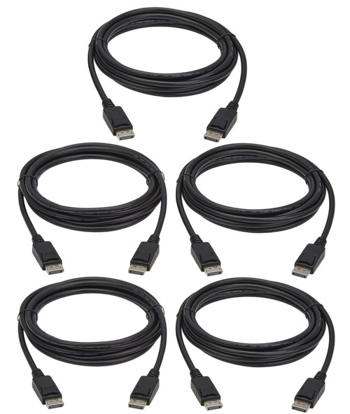 Eaton P580-010-5PK DisplayPort cable 196.9" (5 m) Black , P580-010-5PK