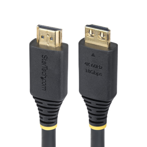 StarTech.com HDMI2-CABLE-GRIP-5M HDMI cable 196.9" (5 m) HDMI Type A (Standard) Black , HDMI2-CABLE-GRIP-5M