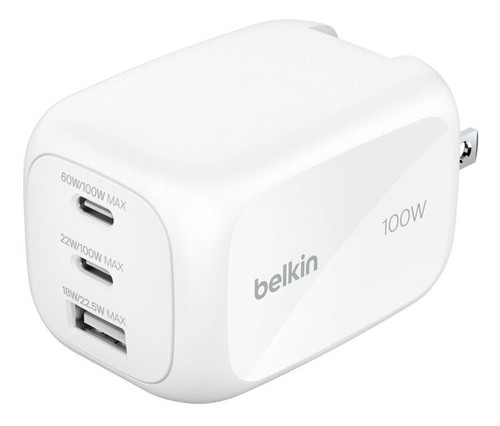Belkin WCH016DQWH mobile device charger Universal White AC Fast charging Indoor , WCH016DQWH