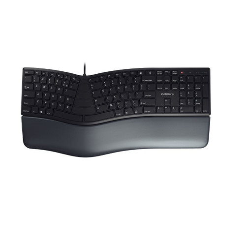 CHERRY KC 4500 ERGO keyboard Universal USB QWERTY US English Black - JK-4500EU-2 , JK-4500EU-2