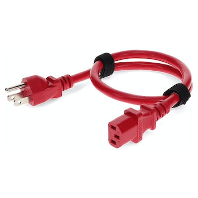 AddOn Networks ADD-515P2C1314AWG6FTRD power cable Red 72" (1.83 m) NEMA 5-15P IEC C13 , ADD-515P2C1314AWG6FTRD