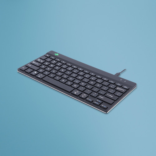 R-Go Tools Ergonomic keyboard R-Go Compact Break, compact keyboard with break software, QWERTY (US), wired, black - RGOCOUSWDBL , RGOCOUSWDBL