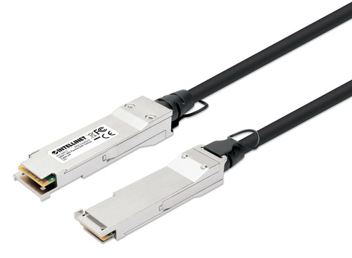 Intellinet 508513 InfiniBand/fibre optic cable 78.7" (2 m) QSFP+ Black, Silver , 508513