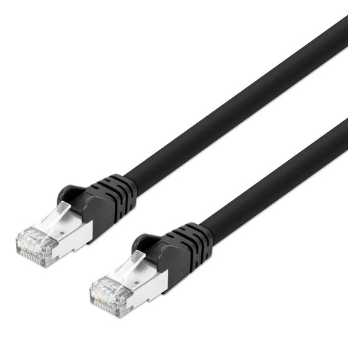 Intellinet IEC-C8AS-BK-50 networking cable Black 590.6" (15 m) Cat8.1 S/FTP (S-STP) - 743112 , 743112