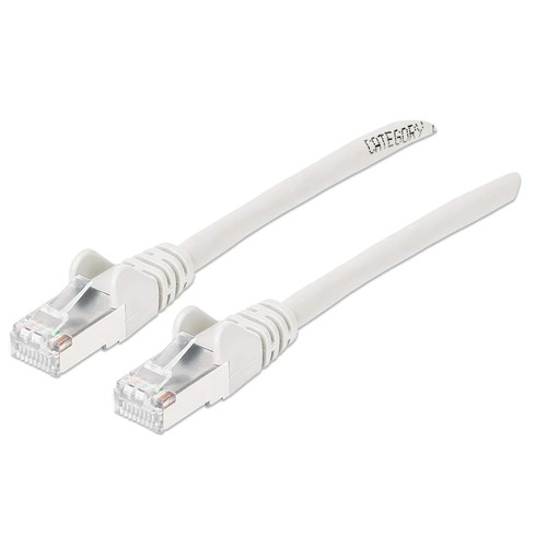Intellinet IEC-C6AS-WT-25 networking cable White 295.3" (7.5 m) Cat6a S/FTP (S-STP) - 743259 , 743259