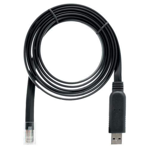 QNAP CAB-CONSOLE-URJ45-1M8 USB cable 70.9" (1.8 m) RJ-45 USB A Black , CAB-CONSOLE-URJ45-1M8