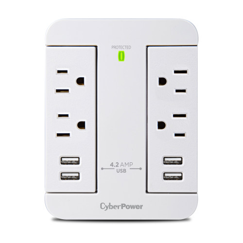 CyberPower GP400U4AWH surge protector White 4 AC outlet(s) , GP400U4AWH