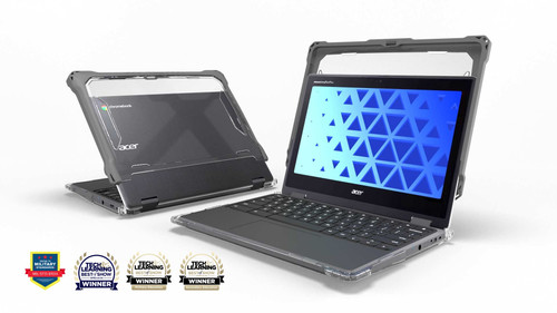 MAXCases Extreme Shell-FL for Acer R857T/R857TN Chromebook 12IN (Grey) 12" Shell case Gray - ACESFLR857GRY , ACESFLR857GRY