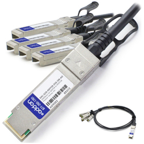 AddOn Networks 5M DELL-Q28-4SFP28-25G-5M 100GBASE-CU InfiniBand/fibre optic cable 196.9" (5 m) QSFP28 4xSFP28 Stainless steel - DAC-Q28-4SFP28-25G-5M-AO , DAC-Q28-4SFP28-25G-5M-AO