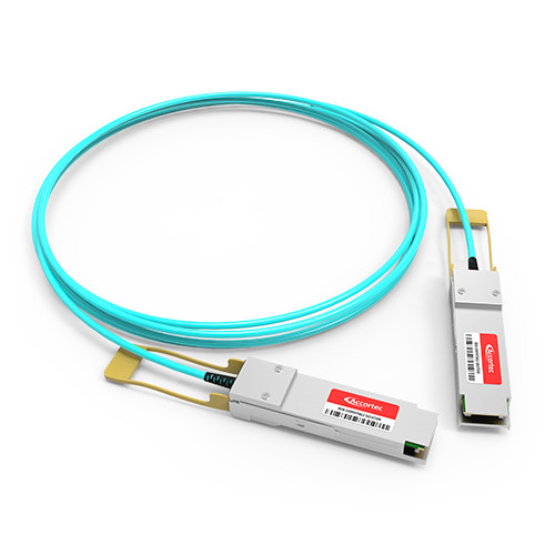 Accortec FN-TRAN-QSFP28-2M-ACC InfiniBand/fibre optic cable 78.7" (2 m) AOC Aqua color , FN-TRAN-QSFP28-2M-ACC