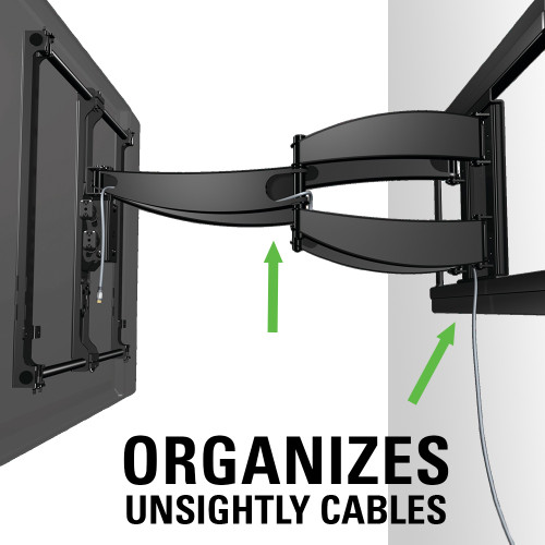 SANUS Full-Motion+ Mount For 46" - 90" flat-panel TVs up 150 lbs. - VLF628-B1 , VLF628-B1