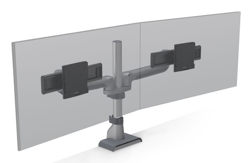 HAT Design Works E5 Dual Static Pole 32" Desk White - E5G-P02S-WHT , E5G-P02S-WHT
