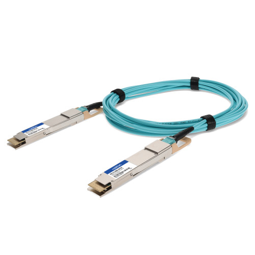 AddOn Networks AOC-D-D-400G-5M-AO InfiniBand/fibre optic cable 196.9" (5 m) QSFP-DD Aqua color , AOC-D-D-400G-5M-AO